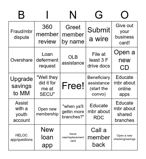 Platform Friday Bingo! Bingo Card