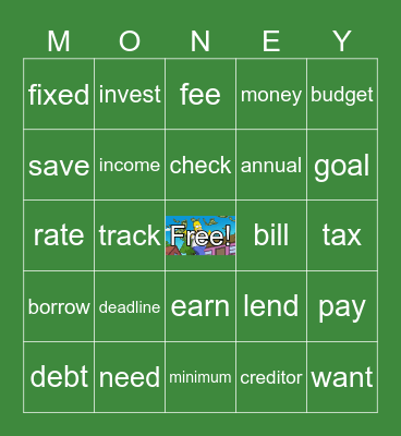 Financial Literacy Bingo Card