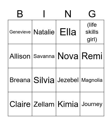 FRIENDS!!! Bingo Card
