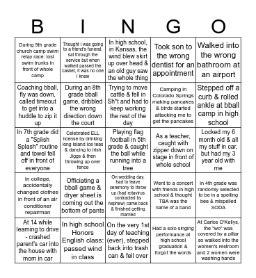 2017 Great Kindness Challenge Game: Funny Story Bingo Card