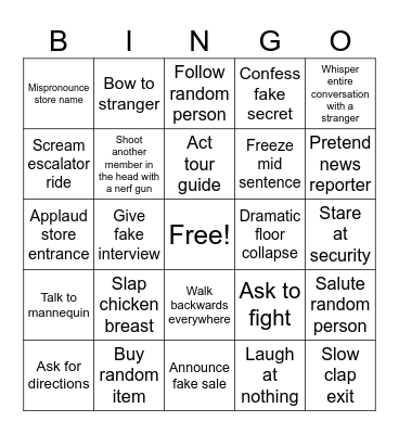 Fella's Bingo Card