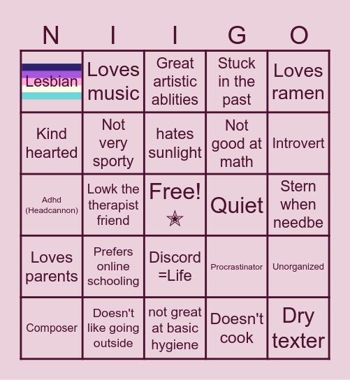KANADE YOISAKI Bingo Card