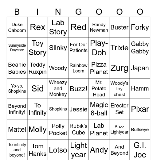 To Infinity And Beyond - Buzz Lightyear, 2026 Bingo Card