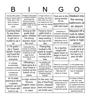 2017 Great Kindness Challenge Game: Funny Story Bingo Card