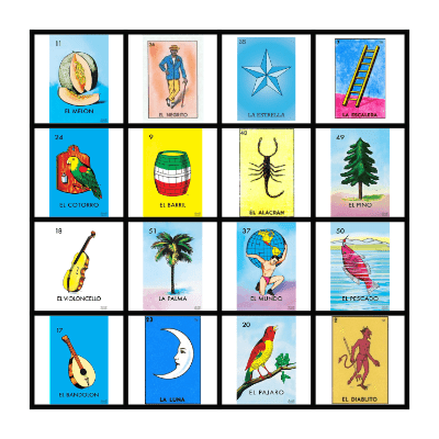 Silversea Loteria Bingo Card