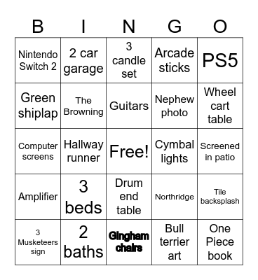 H  O  U  S  E Bingo Card