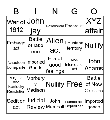 B-I-N-G-O Bingo Card