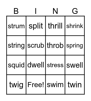 Layer 2-10D Bingo Card