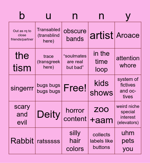 Spyros Bingo Card