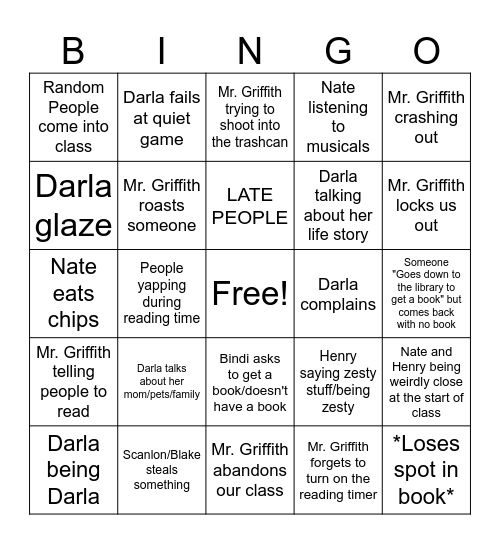 CE Days 1 and 2 BINGO Card