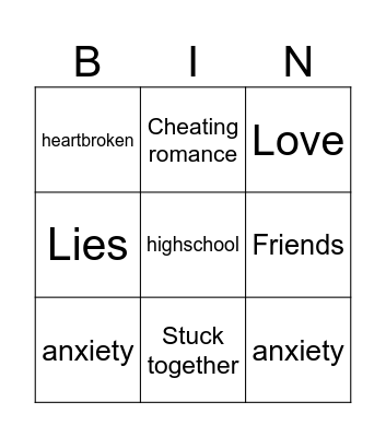 Tropes bingo Card