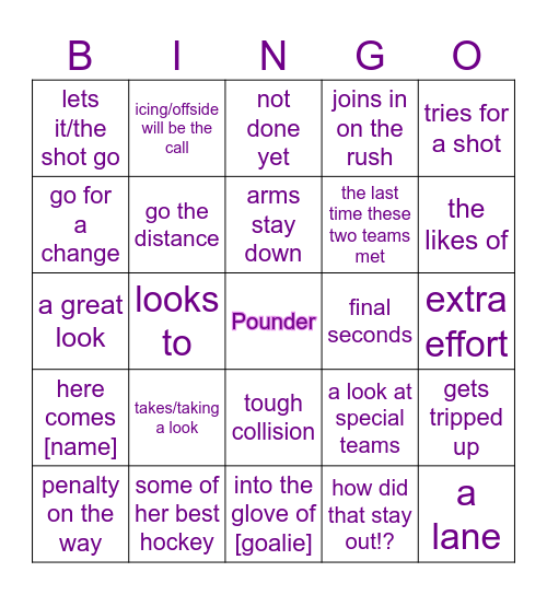 Kenzie Bingo Card