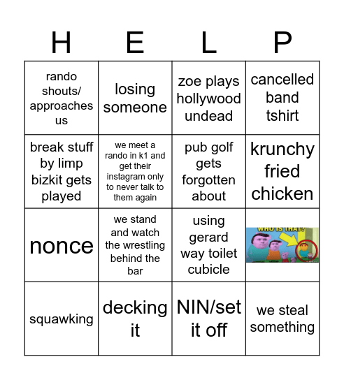birthday bingo Card