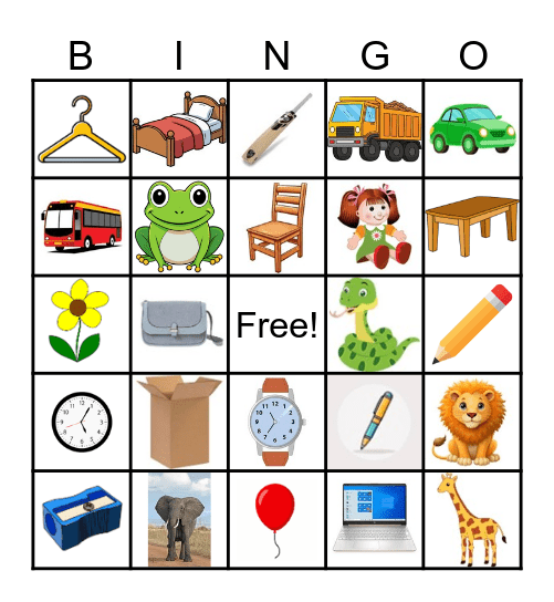 Sound Bingo Card Bingo Card