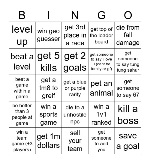 bro v bro (joe bart) Bingo Card