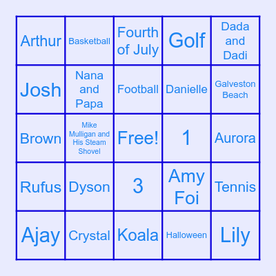 BABY BINGO Card