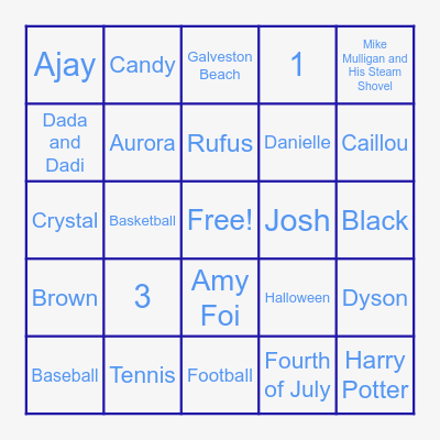BABY BINGO Card