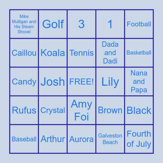 BABY BINGO Card