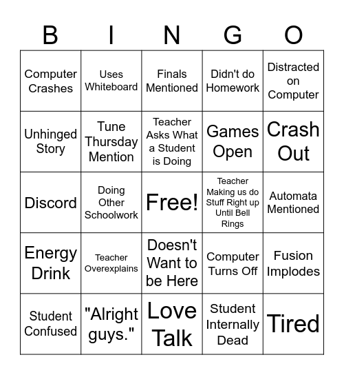 Billinder Clinton V1 Bingo Card