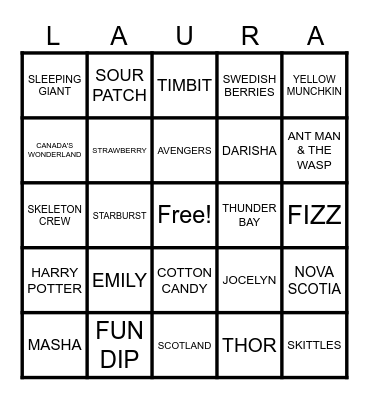 Birthday Bingo Card
