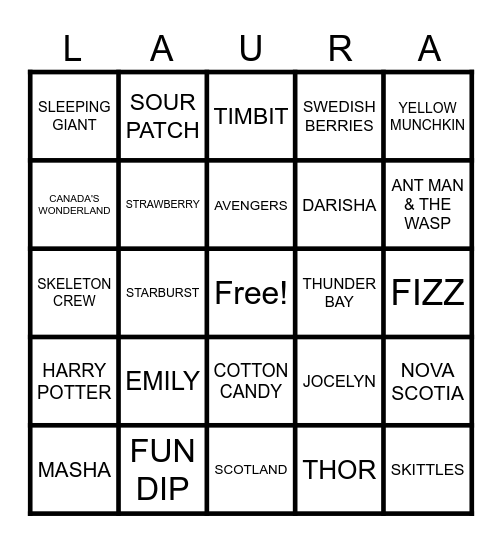 Birthday Bingo Card