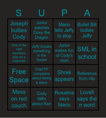 SML Bingo Card