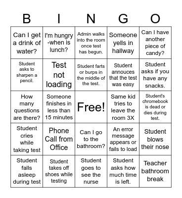 2026 Milestone Testing Bingo Card
