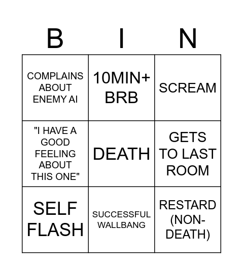 A NEW AMERICA PURGATORY Bingo Card