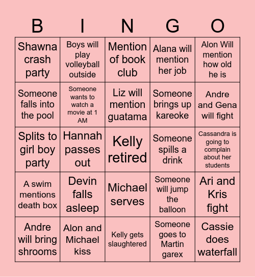 Kelly Graduates!!! Bingo Card