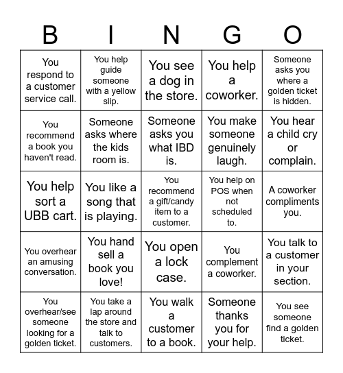 Independent Bookstore Day! Bingo Card