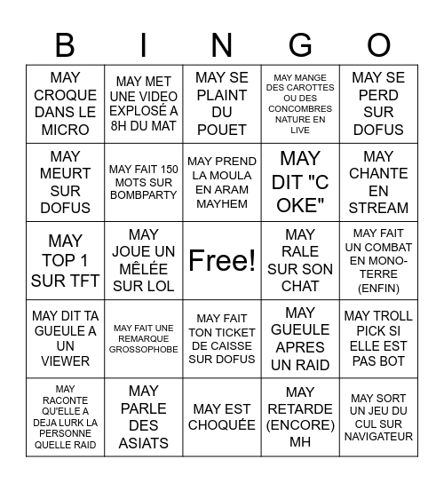 May Bingo Card