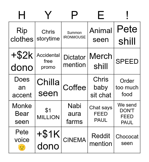 DAY 14 cyclathon 5 Bingo Card