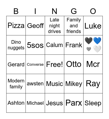 Daisy’s fun bingo Card