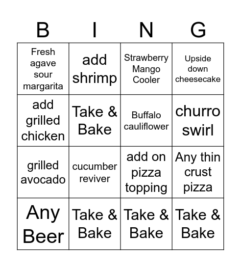 CPK Bingo Card