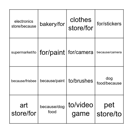Bingo Card