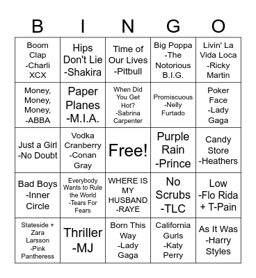 2026 RDT Banquet  Musical BINGO Card