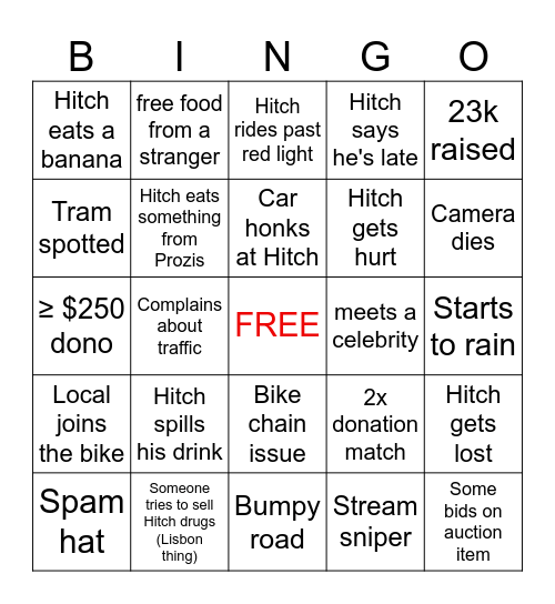 Random Tandem - Day 14 Bingo Card