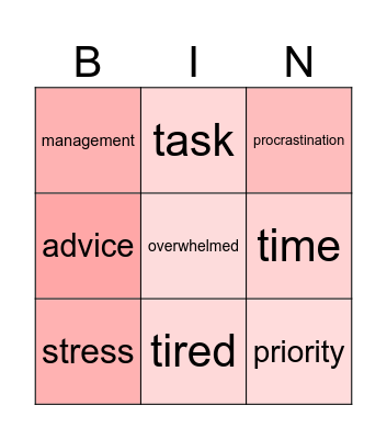 pppp Bingo Card