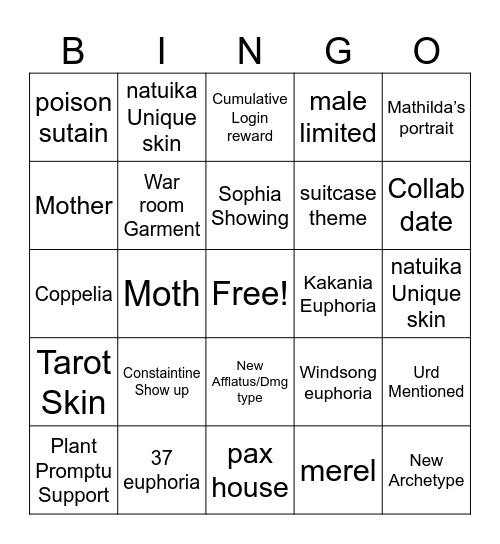 CN Anni Bingo Card
