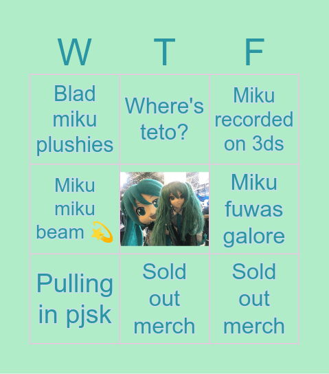 Miku expo 2026 bingo Card