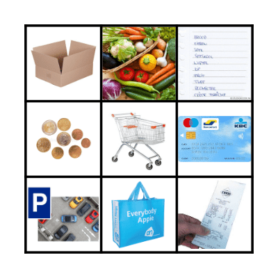 de winkel Bingo Card