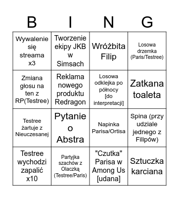 LAN Party Bing0 (Paris + Testree) Bingo Card