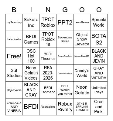 Discord Bingo Card
