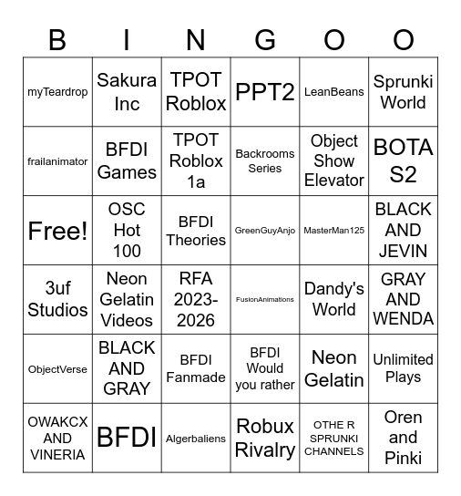 Discord Bingo Card