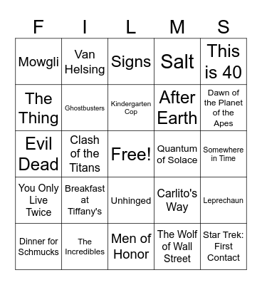 Movies_04182026 Bingo Card