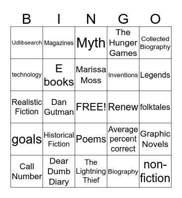 Library Bingo Card