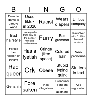 Those people bingo Card