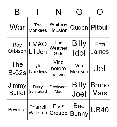 Alicia & Quinn Bingo Card