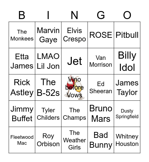 Alicia & Quinn Bingo Card