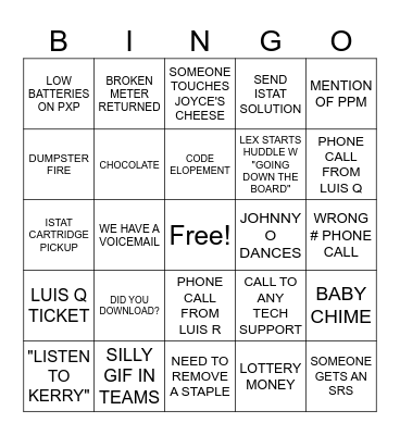 POCT Bingo Card